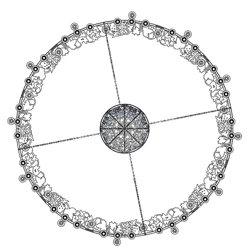 Изображение 1 Хорос с корзиной и лампадами RS249-36+8+12