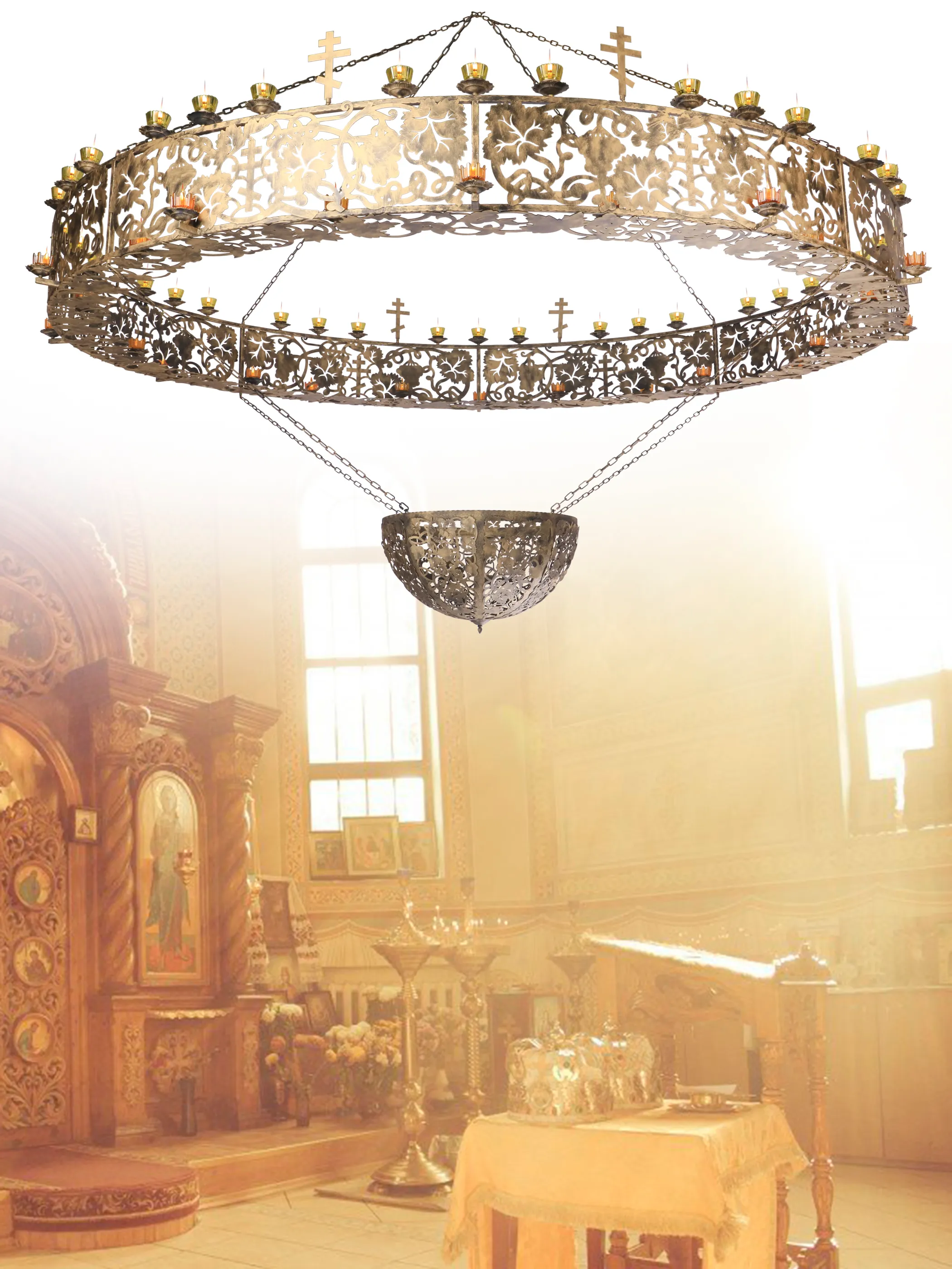 Изображение 2 Хорос "Старообрядческий" c корзиной под Лампадки RS248/6